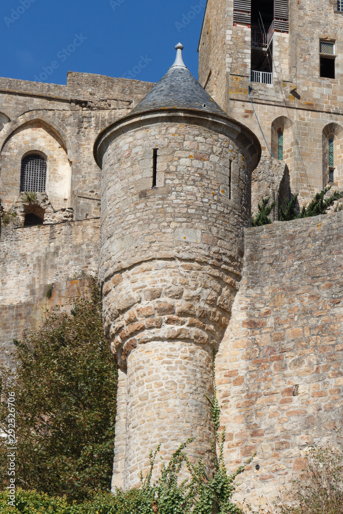 Tower in the ramparts of Mont Saint-Michel