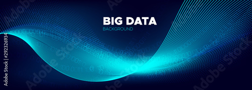 Particles Vector. Blue Information Technology. 