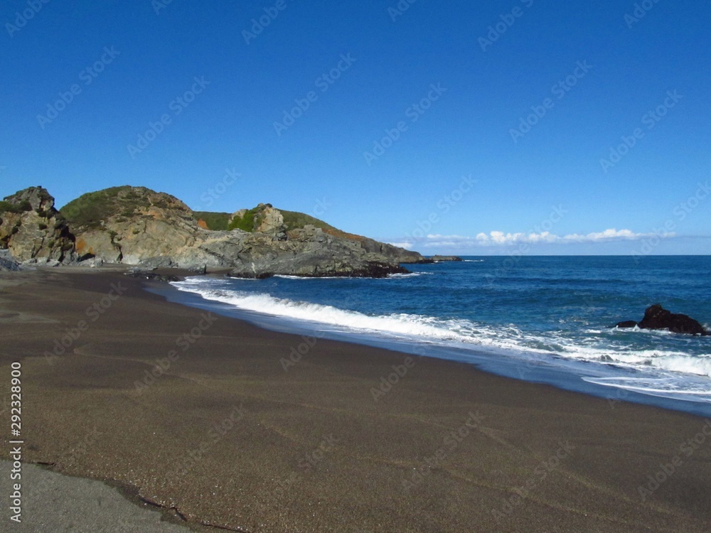 beach with rocks in Cobquecura, Chile
