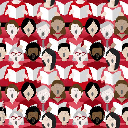 christmas choir singers background