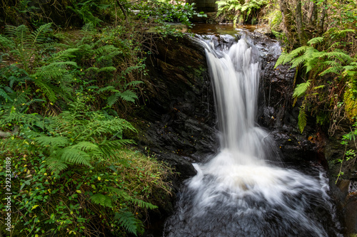 Waterfall  Elan Valley at Garreg-Ddu reservoir near Rhayader  Mid-Wales