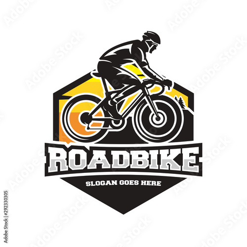 Road bike logo vector