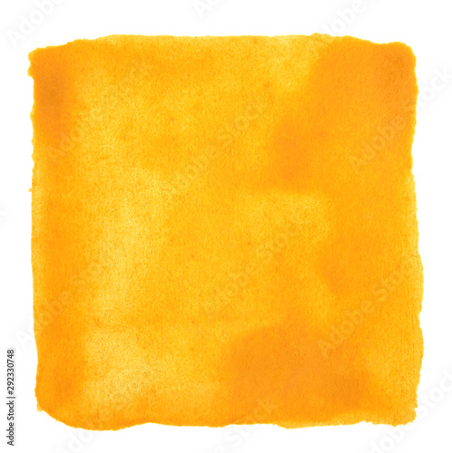 Watercolor yellow stroke square