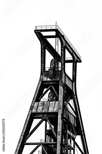 Förderturm der Zeche Pluto in Wanne Eickel, Ruhrgebiet