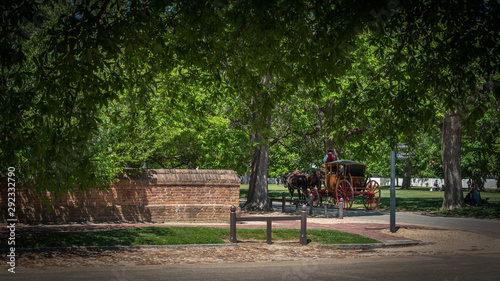 Horse drawn carriage traveling down Williamsburg Road photo