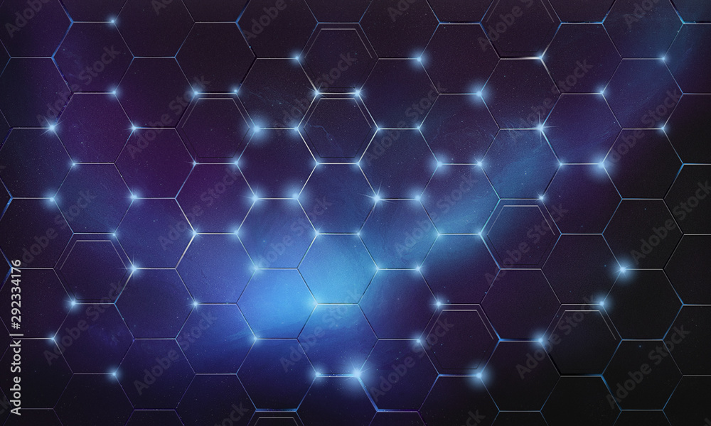 bright abstract illustration of luminous compounds