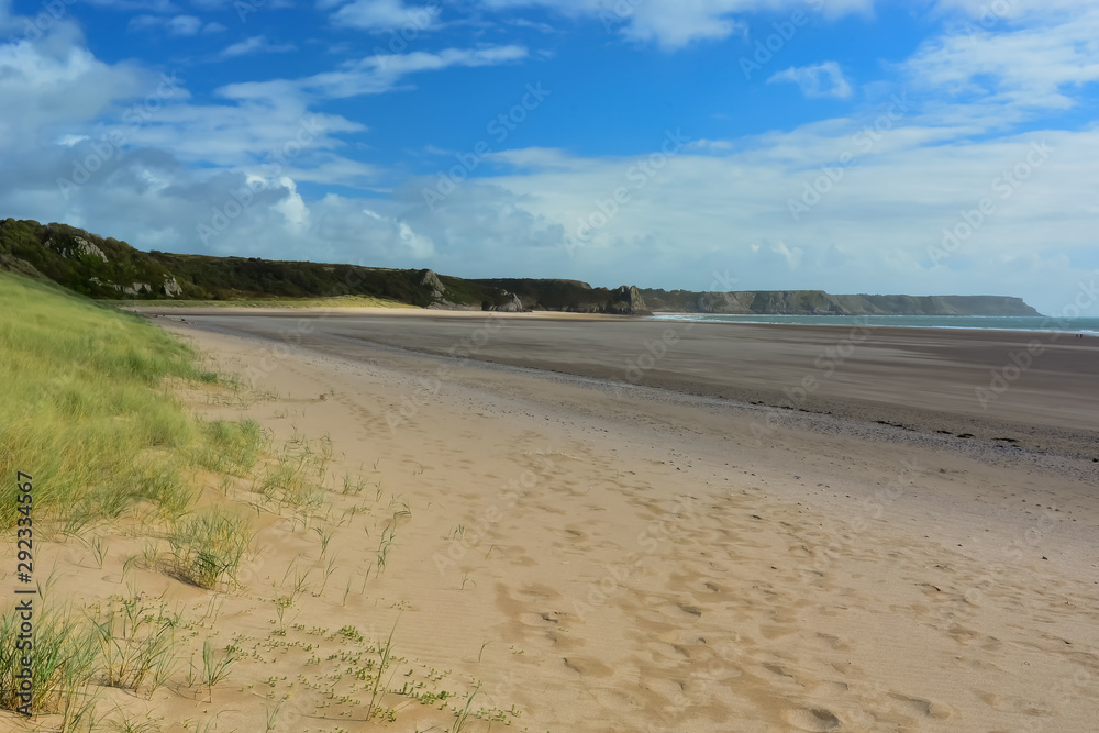 Oxwich Bay Beach, Penrice, The Gower, South Wales, United Kingdom. Oxwich Bay Beach, Penrice, The Gower, South Wales, United Kingdom.