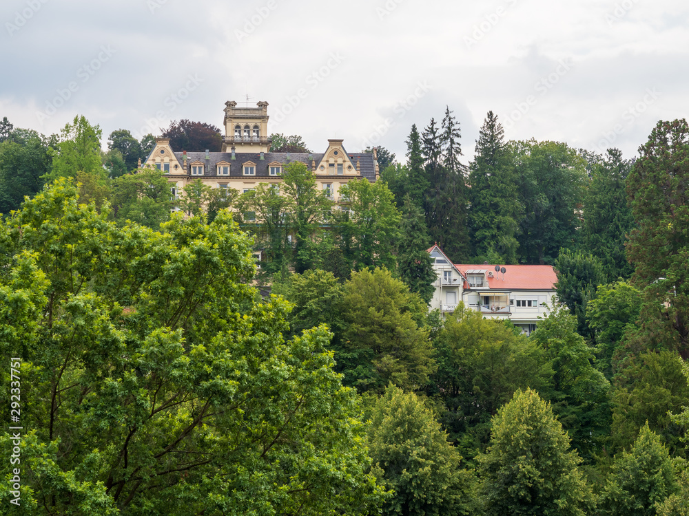 Baden Baden, Germany - Aug 3rd, 2019: Baden-Baden is a spa town in southwestern Germany's Black Forest, near the border with France.