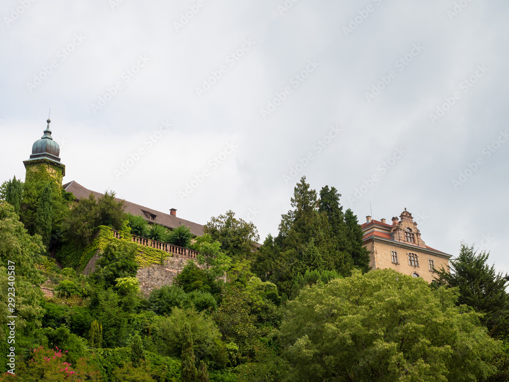 Baden Baden, Germany - Aug 3rd, 2019: laxury house on top of baden baden hill