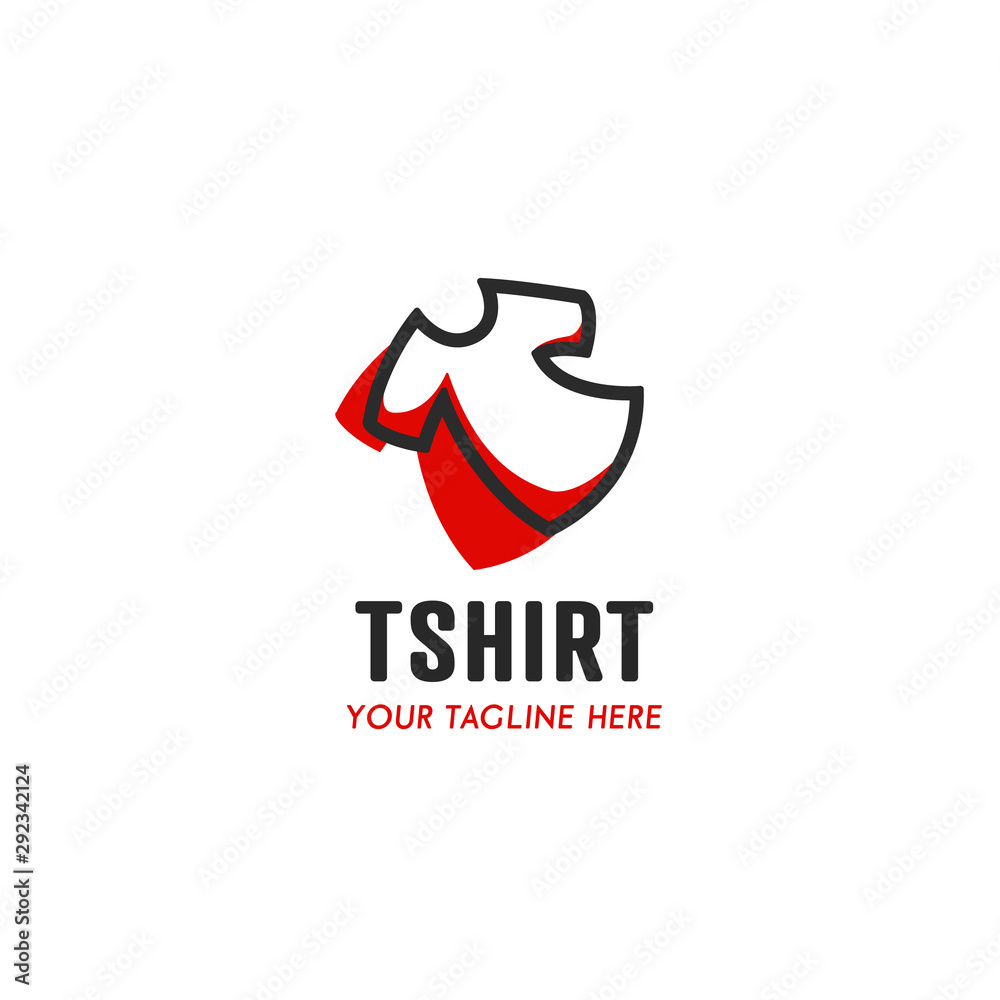 Vetor de Tee tshirt maker logo with simple comfort comfy t-shirt