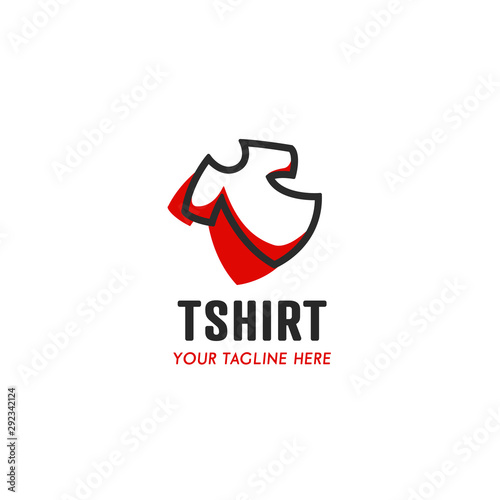 Tee tshirt maker logo with simple comfort comfy t-shirt icon symbol