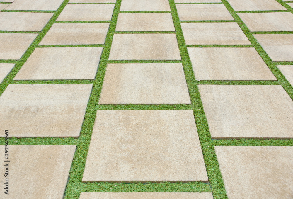 urban landscaping floor tiles artificial grass modern visual layout
