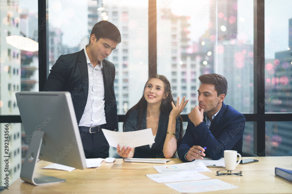 custom made wallpaper toronto digitalA group of business people working together in the office and joint planning.