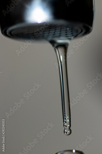 Water flowing from faucet