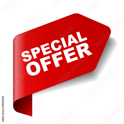 red vector banner special offer