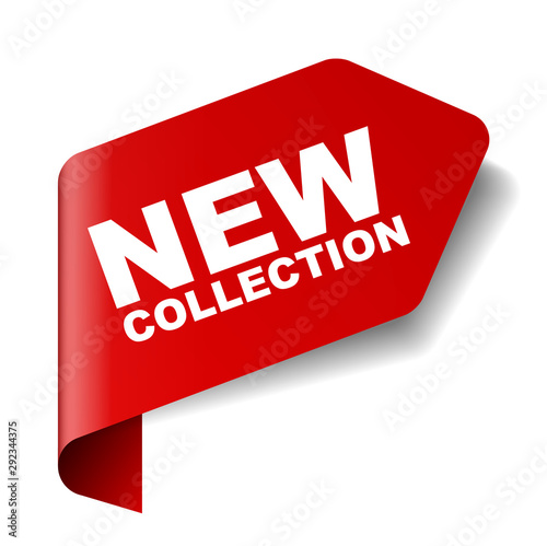 red vector banner new collection