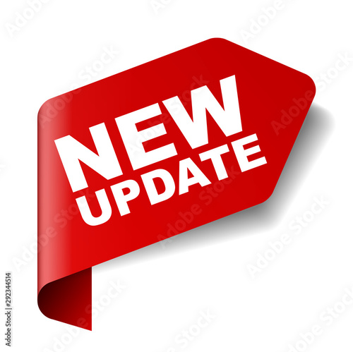 red vector banner new update