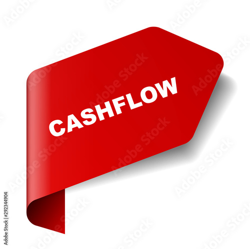 red vector banner cashflow