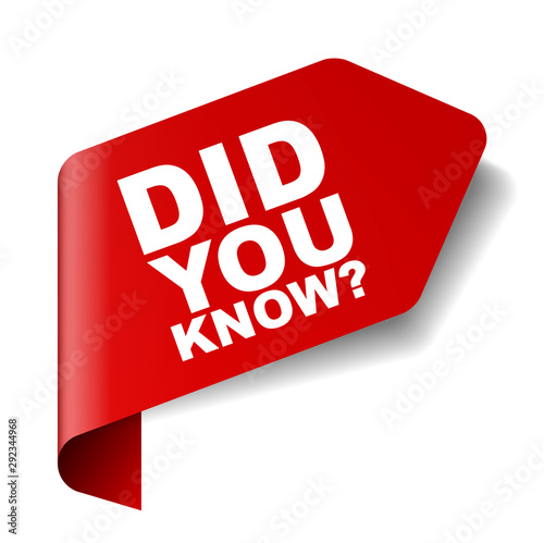 red vector banner did you know