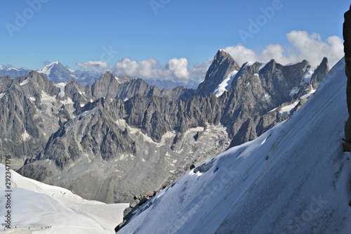 Alpy z Aiguille du Midi, Francja