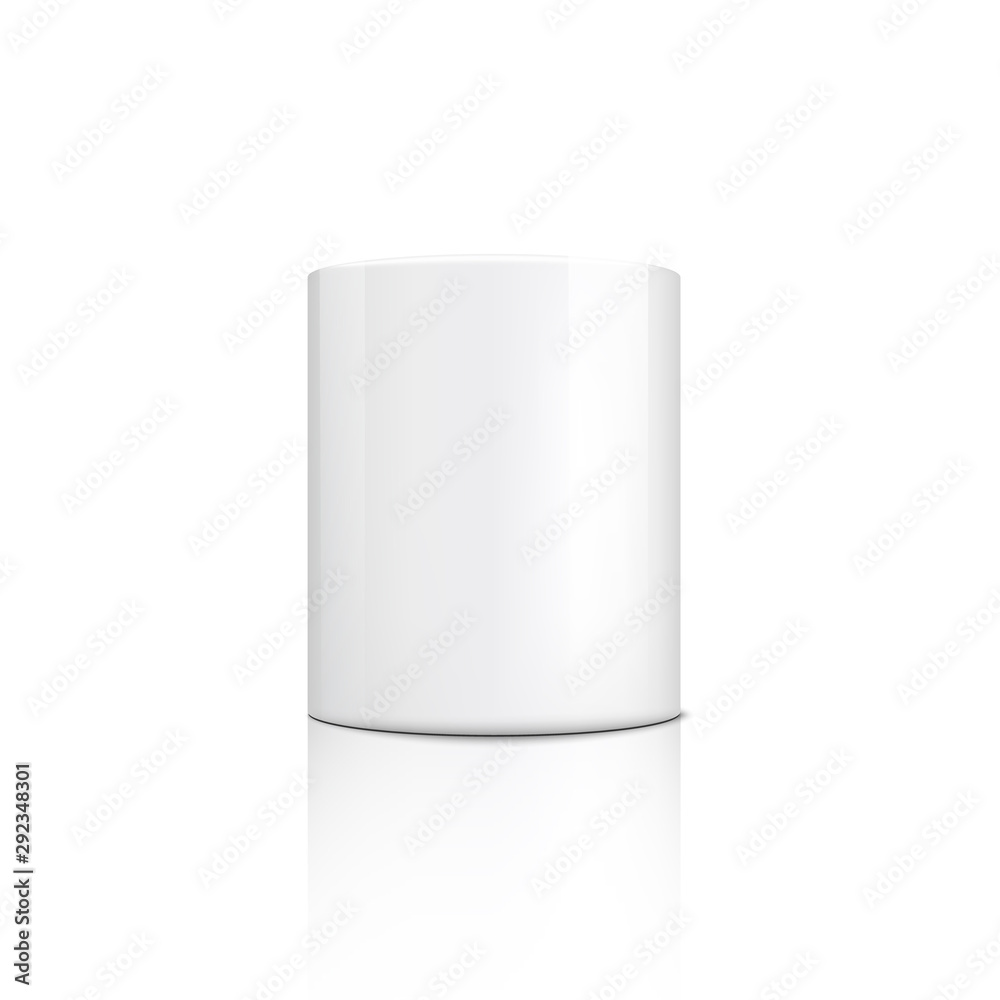 Template or mockup ceramic white mug realistic vector illustration isolated. Template or mockup ceramic white mug realistic vector illustration isolated.