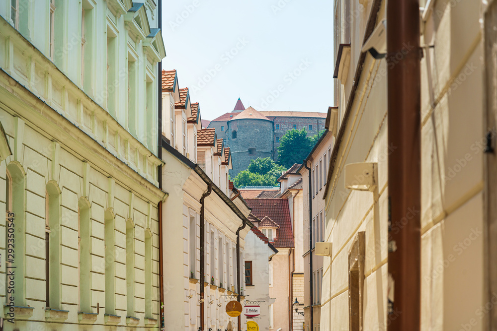 BRATISLAVA, SLOVAKIA - June 27, 2018: Antique building view in Old Town Bratislava, Slovakia