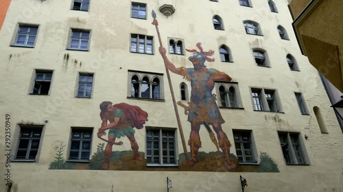 Fresco of David and Goliath in Regensburg