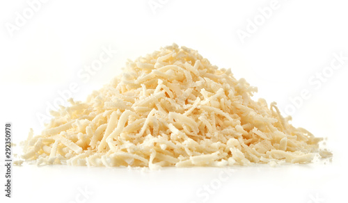 A stack of shaved Parmesan cheese