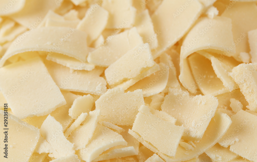 Parmesan flakes close-up Parmesan flakes close-up