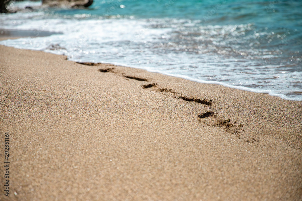 Beautiful image of footprints in the sand Beautiful image of footprints in the sand