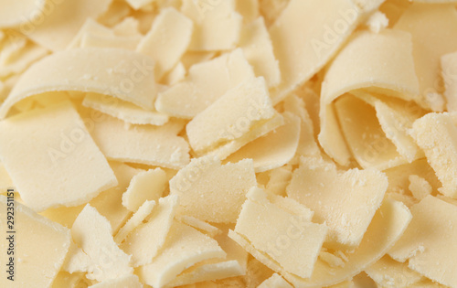 Parmesan flakes close-up