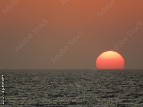 Fototapeta Naklejka Na Ścianę i Meble -  sunset over the Aegean sea, Lefkos, Karpathos island, Dodecanese, Greece