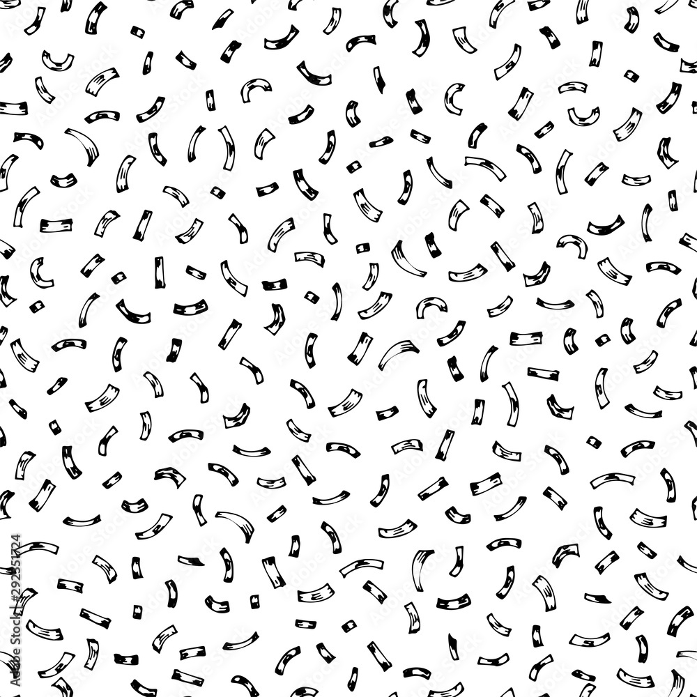 Carnival Seamless Confetti Cute pattern for decoration holiday festive design Vintage Merry Christmas, Happy birthday card. Abstract repeat background. Grunge texture.