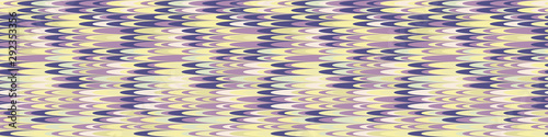 Marble paper stripe ink border background. Seamless pattern with vertical broken stripe. Bleach resist lilac purple yellow. Dip dyed bright batik banner edging. Variegated boho textured ribbon trim