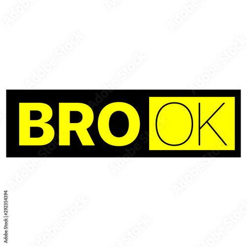 black motto in yellow on white background.