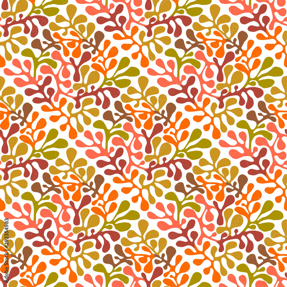 Vector Autumn seamless floral pattern Vector Autumn seamless floral pattern
