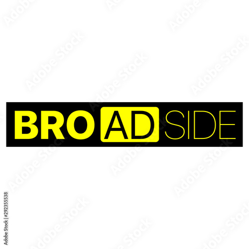 black motto in yellow on white background.