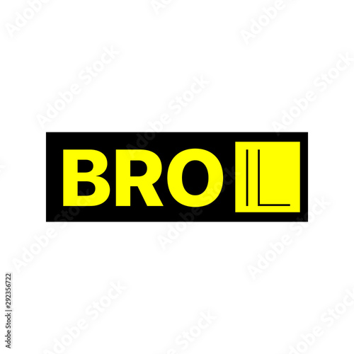 black motto in yellow on white background.