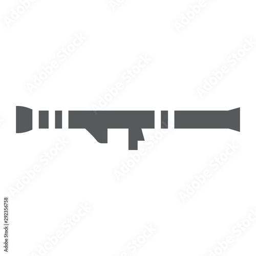 Rocket launcher glyph icon  army and military  weapon sign  vector graphics  a solid pattern on a white background.