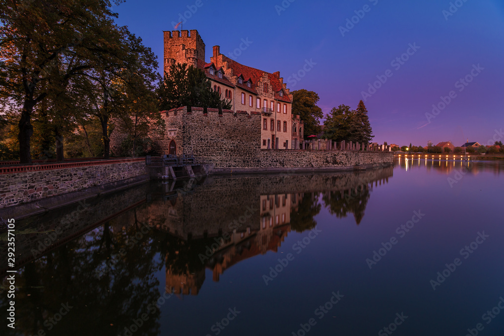 Abendrot über Schloss Flechtingen