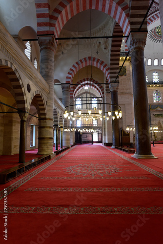 Suleymaniye Mosque indoor in Istanbul  Turkey
