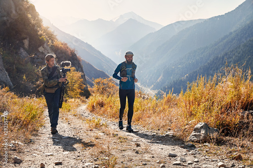 Trail running movie backstage