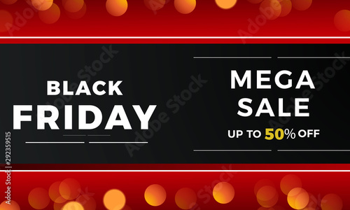 Black friday mega sale banners
