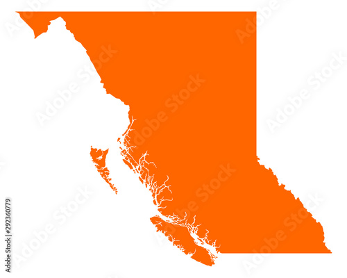 Karte von British Columbia
