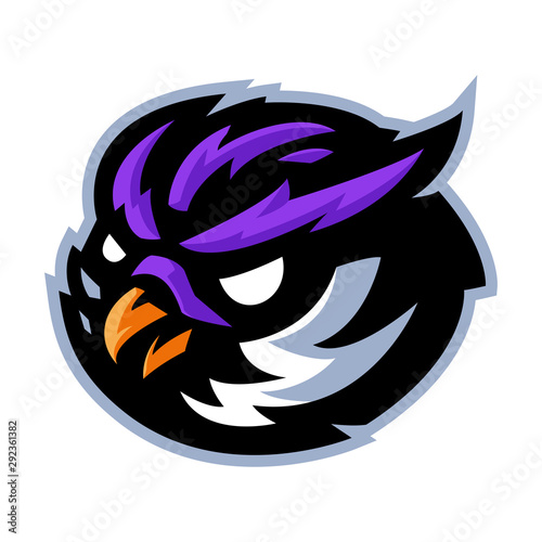 owl mascot logo template for esport activity