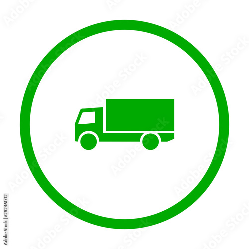 Lastkraftwagen und Kreis
