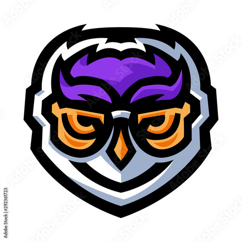 owl mascot logo template for esport activity