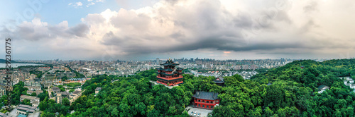 chenghuang pagoda with hangzhou city skyline