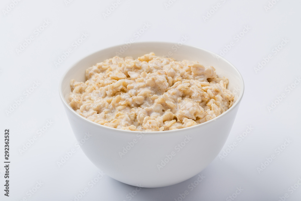 porridge oatmeal on white background NOT isolated porridge oatmeal on white background NOT isolated