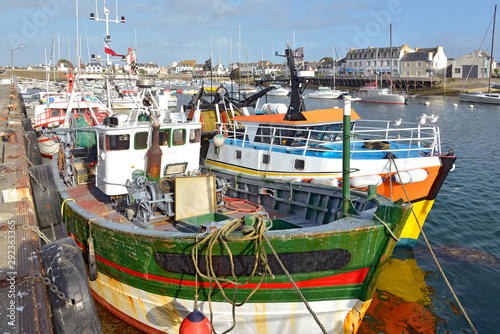 Fishing boats at Guilvinec or Le Guilvinec, a commune in the Finistère department of Brittany in north-western France photo